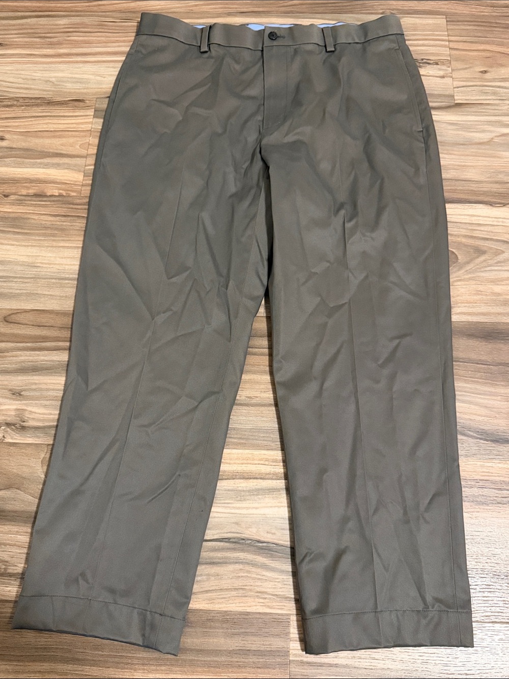 Brooks Brothers Clark Fit Advantage Chino Stretch Pants Grey Mens 36x27.5